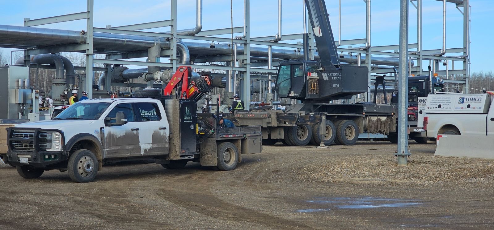 Loyalty6 truck at facility construction