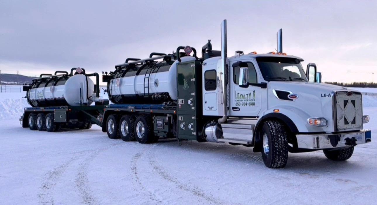 Vacuum truck on site